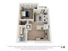 1B Floor Plan 1B Floor Plan at The Baxly, Savannah, 31401